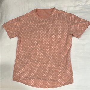 BYLT Men's Salmon Dot Shirt. Drop Cut Lux